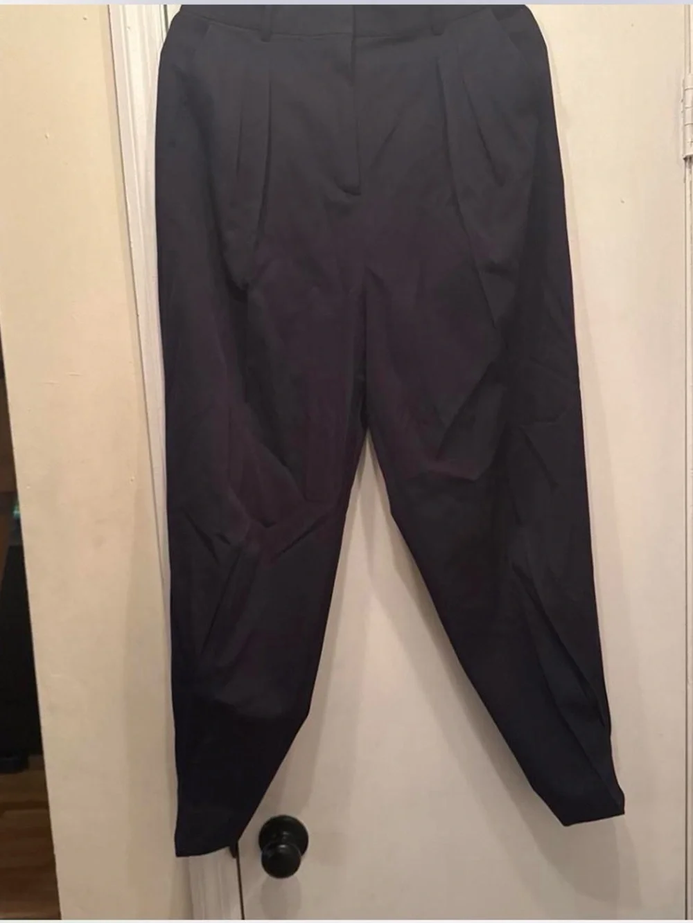 Tory Burch Navy Pleated Dress Pants